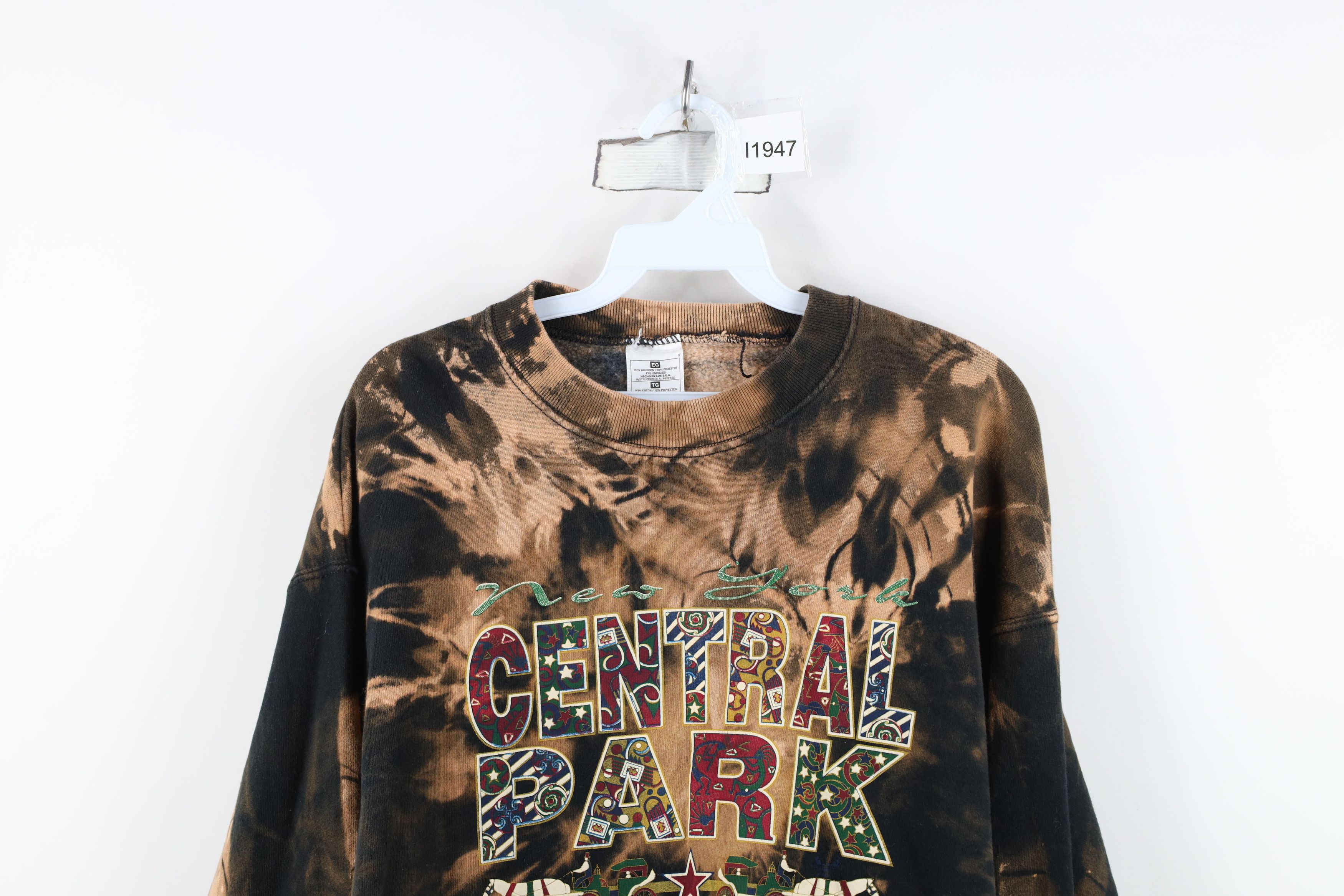 Vintage Vintage 90s Streetwear Wash New York Central Park Sweatshirt Size XL / US 12-14 / IT 48-50 - 2 Thumbnail