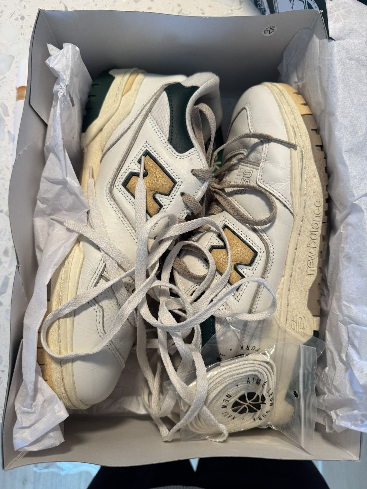 Aime Leon Dore × New Balance Aime Leon Dore New Balance 550 - Green Yellow Size US 11.5 / EU 44-45 - 7 Thumbnail