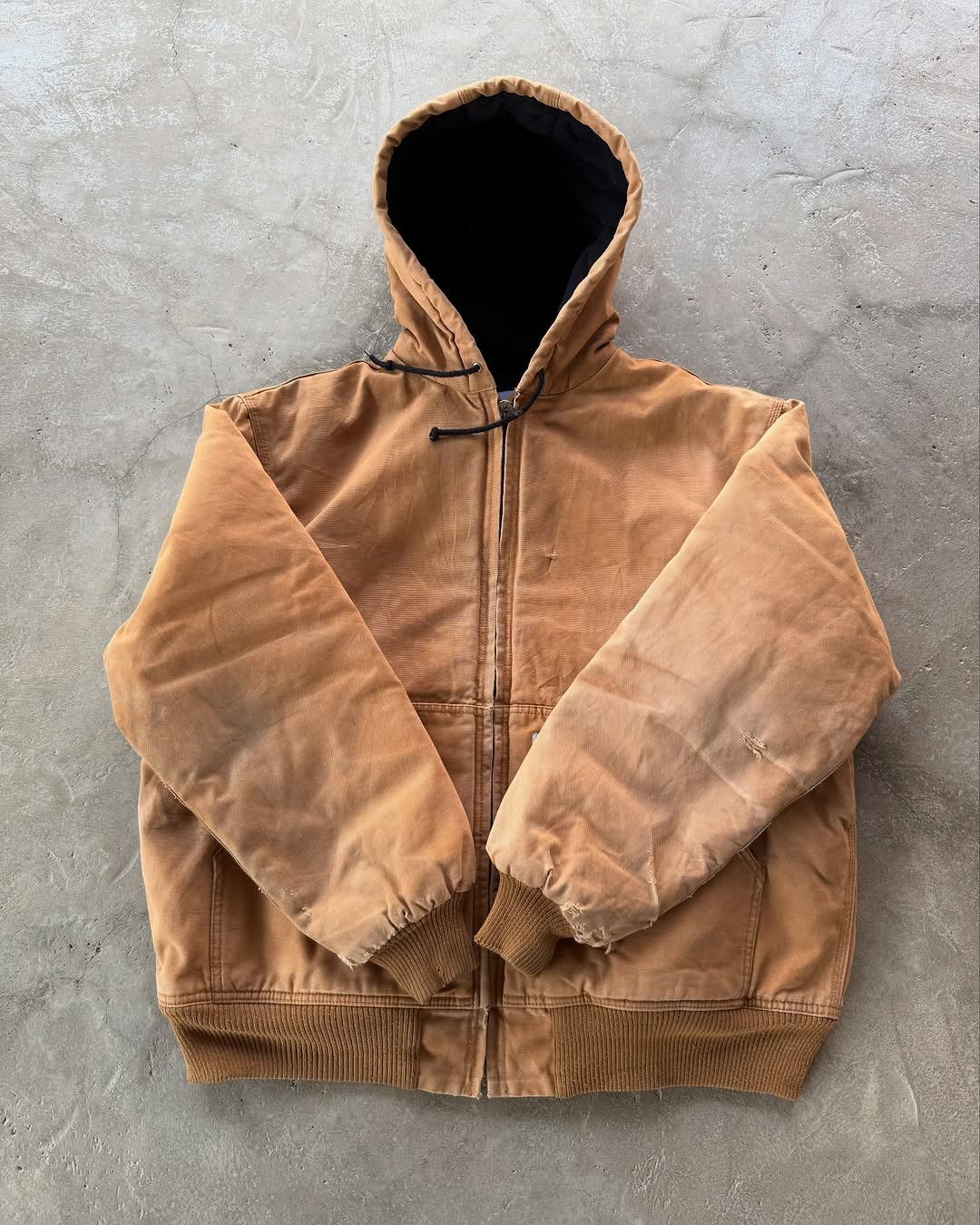 Carhartt × Vintage 90's Carhartt Active Wear Hooded Denim Jacket Size US XXL / EU 58 / 5 - 2 Thumbnail
