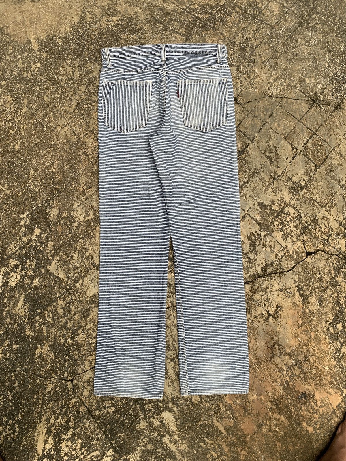 Japanese Brand × Johnbull × Vintage 1990s John Bull Japan Horizontal Stripes Denim Pants Size US 29 - 2 Thumbnail