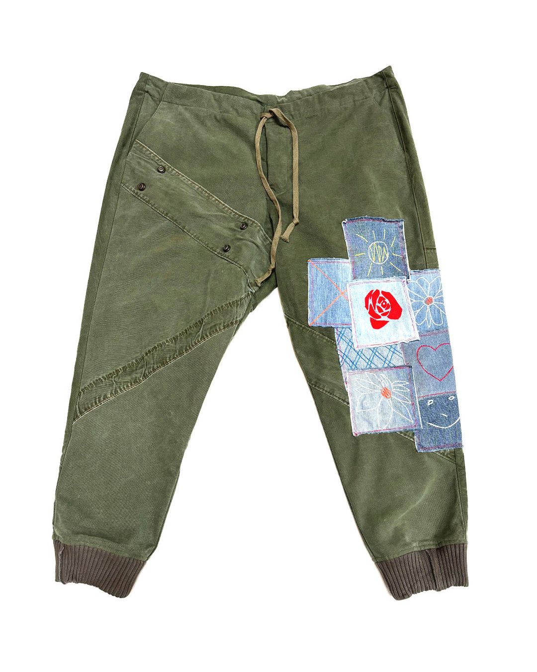 Greg Lauren $1250 Greg Lauren Patchwork Army Lounge Pant Size US 40 / EU 56 - 1 Thumbnail