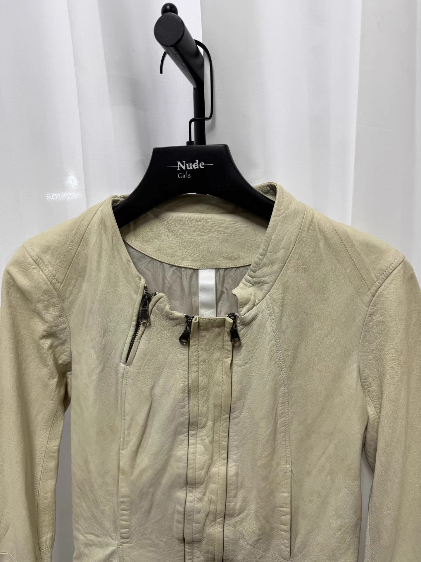 Ilaria Nistri Ilarji Nistri Avant-garde Zip Sheepskin Leather Jacket K20 Size US XS / EU 42 / 0 - 5 Thumbnail