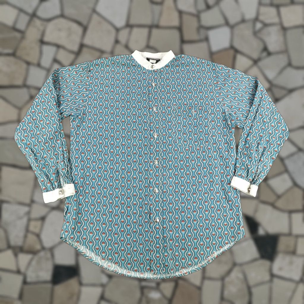 Vintage VINTAGE Rough Rider Circle T Shirt Mens Large Blue Western Buffalo Nickel Button Shirt Size US L / EU 52-54 / 3 - 1 Thumbnail