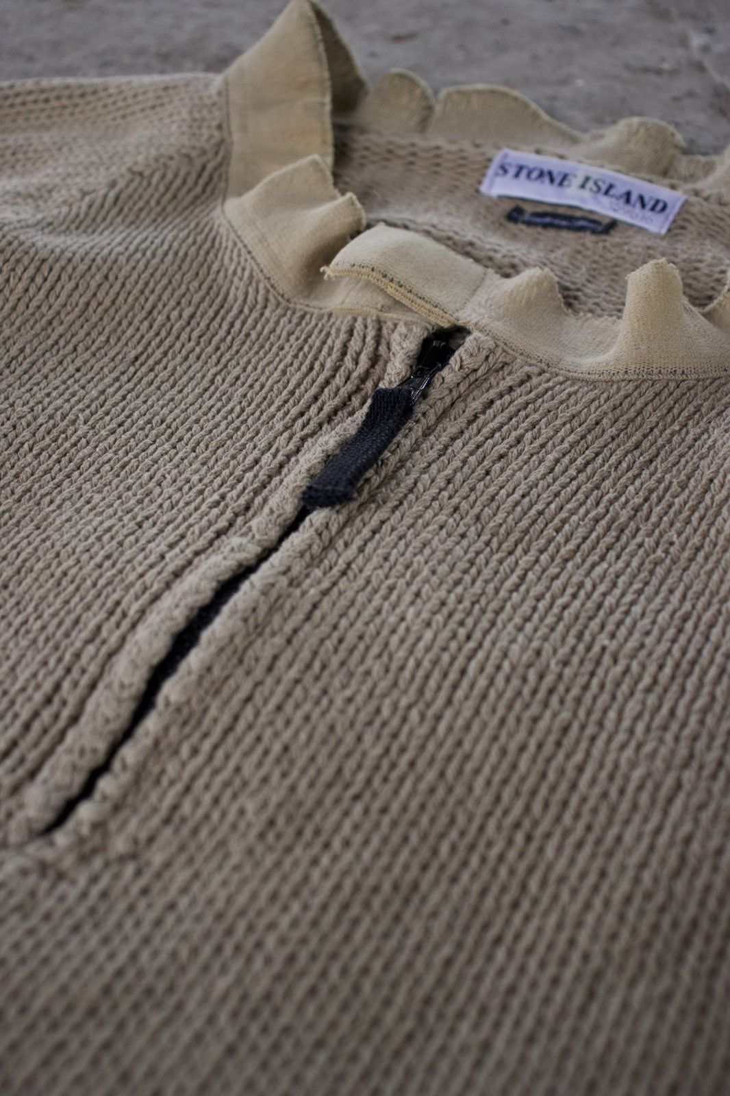 Stone Island Stone Island (Spring / Summer 2001) Beige Knit Pullover Size US L / EU 52-54 / 3 - 10 Thumbnail