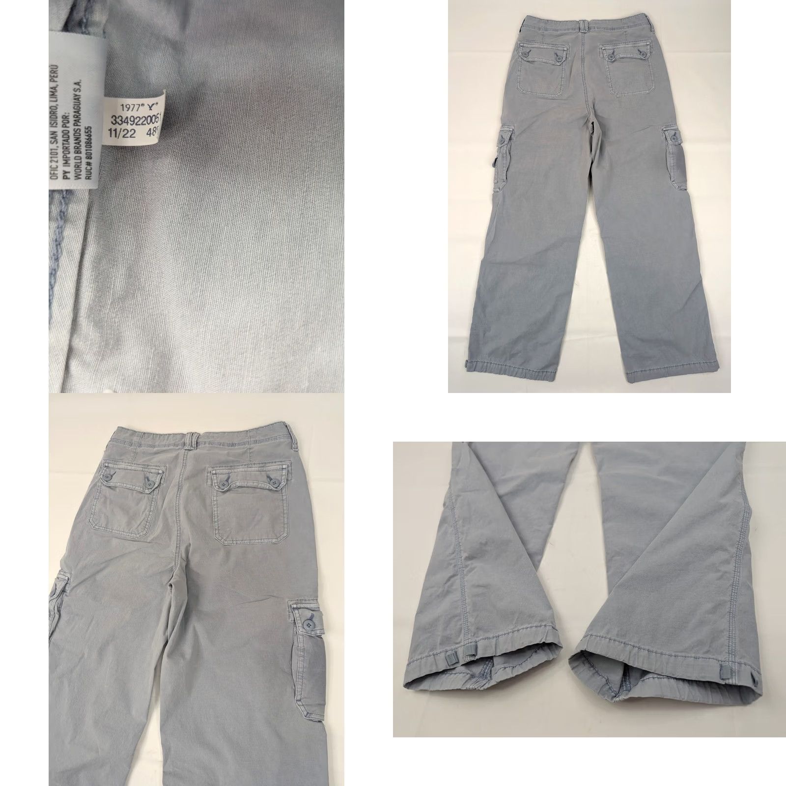 American Eagle Outfitters American Eagle Outfitters Baggy Cargo Jogger Pants Women 10 Reg Blue Color 90s Grunge Slim Straight Casual Pants Size 32" / US 10 / IT 46 - 9 Thumbnail