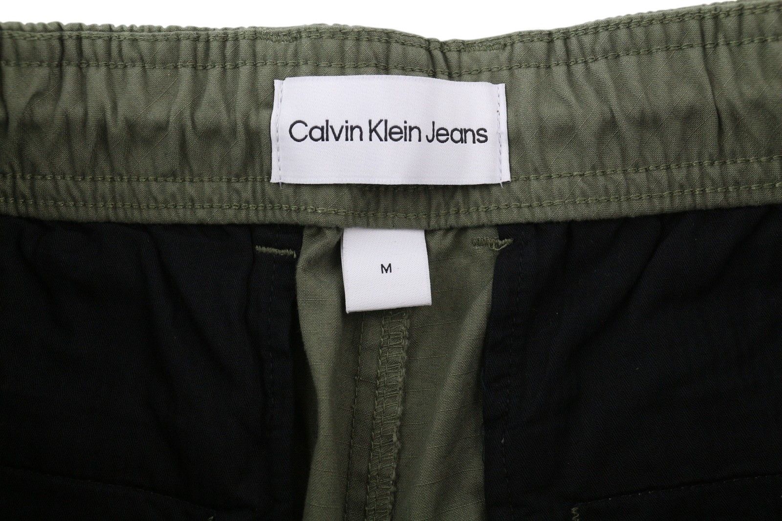 Calvin Klein ESSENTIAL REGULAR M Green Cargo Waist Logo Trousers 85164 Size US 34 / EU 50 - 10 Thumbnail