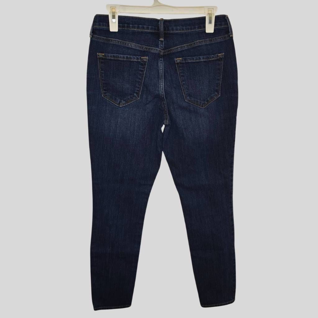 Old Navy Old Navy Curvy Skinny Jeans Womens 6R Mid Rise Dark Wash Str Size 28" / US 6 / IT 42 - 2 Thumbnail