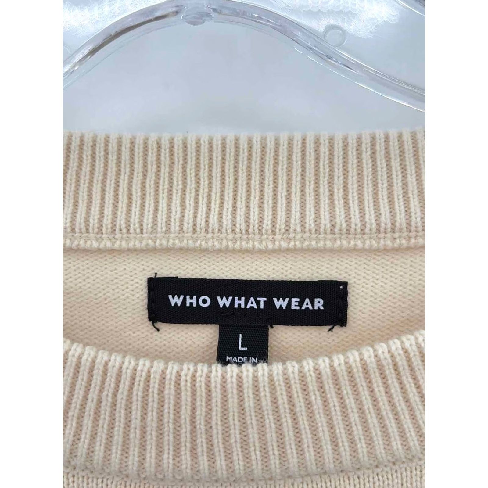 Vintage Who What Wear Sweater Large Ivory Pre Owned Size Size L / US 10 / IT 46 - 3 Thumbnail
