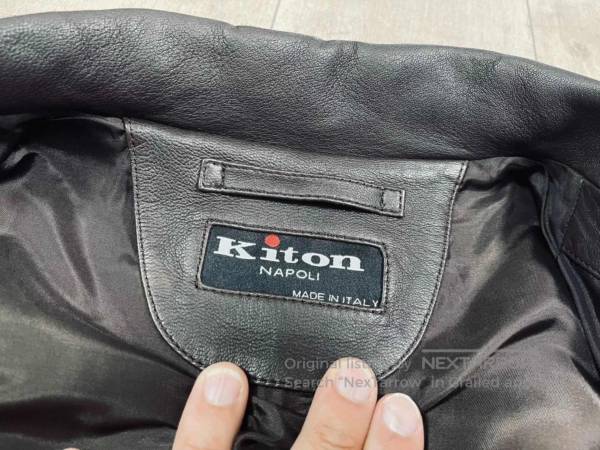 Kiton Kiton Enamel Button Classic Leather Jacket. Size US L / EU 52-54 / 3 - 3 Thumbnail