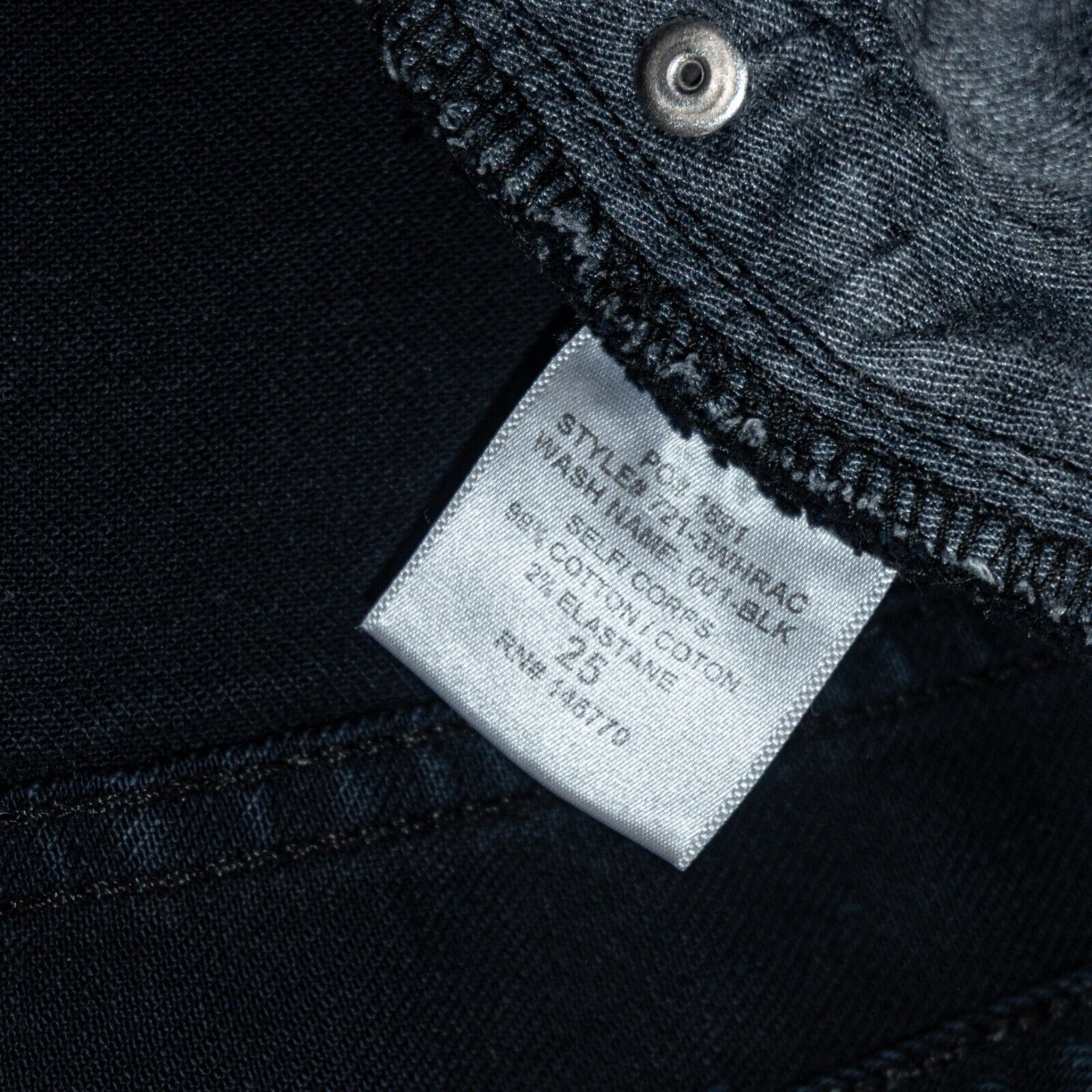 RE/DONE RE/DONE Originals fray crop high rise denim Jeans black/blue Size 25" / US 0 / IT 36 - 6 Thumbnail
