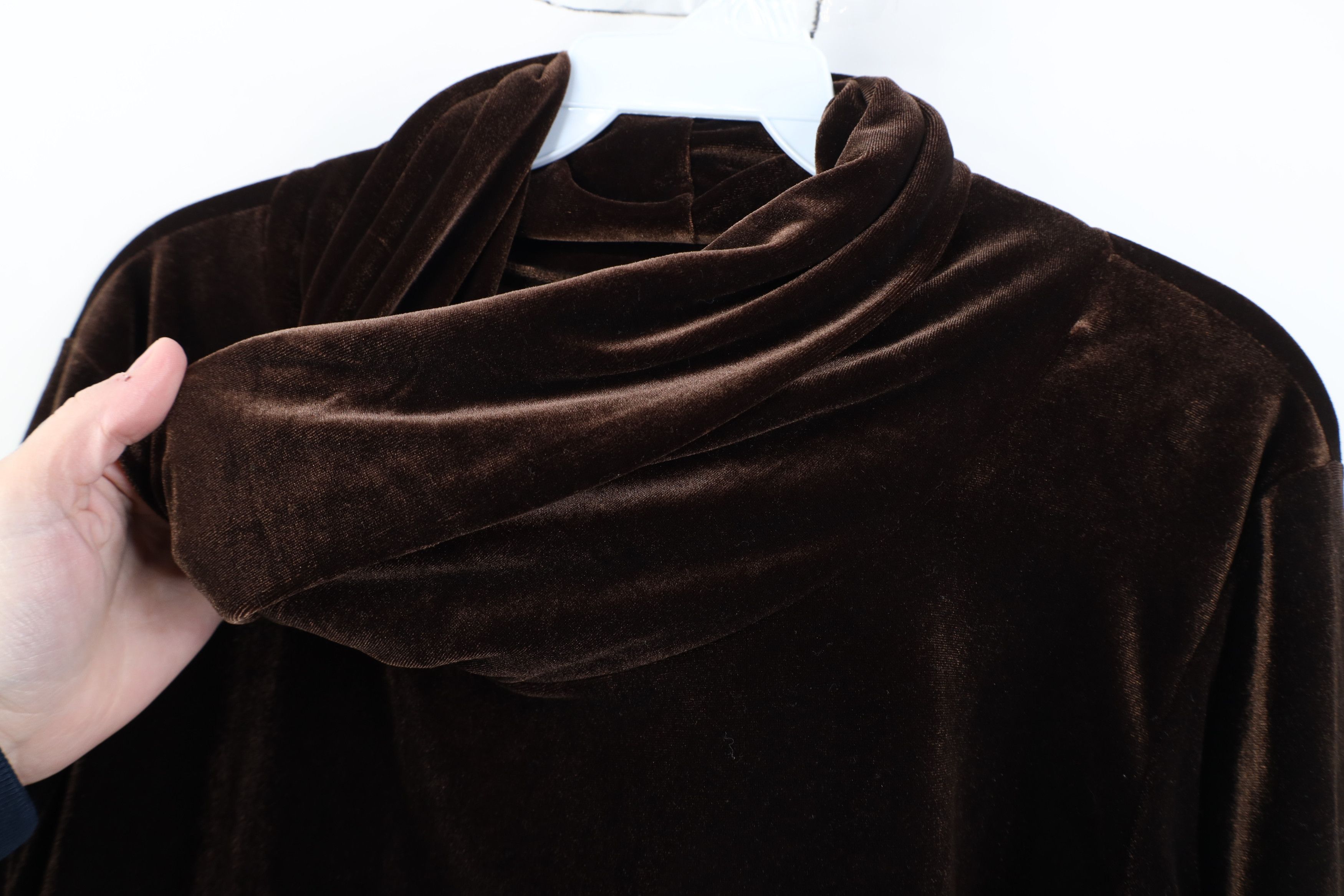 Vintage Vintage 90s Y2K Babydoll Funnel Neck Sweater Brown USA Size XL / US 12-14 / IT 48-50 - 4 Thumbnail