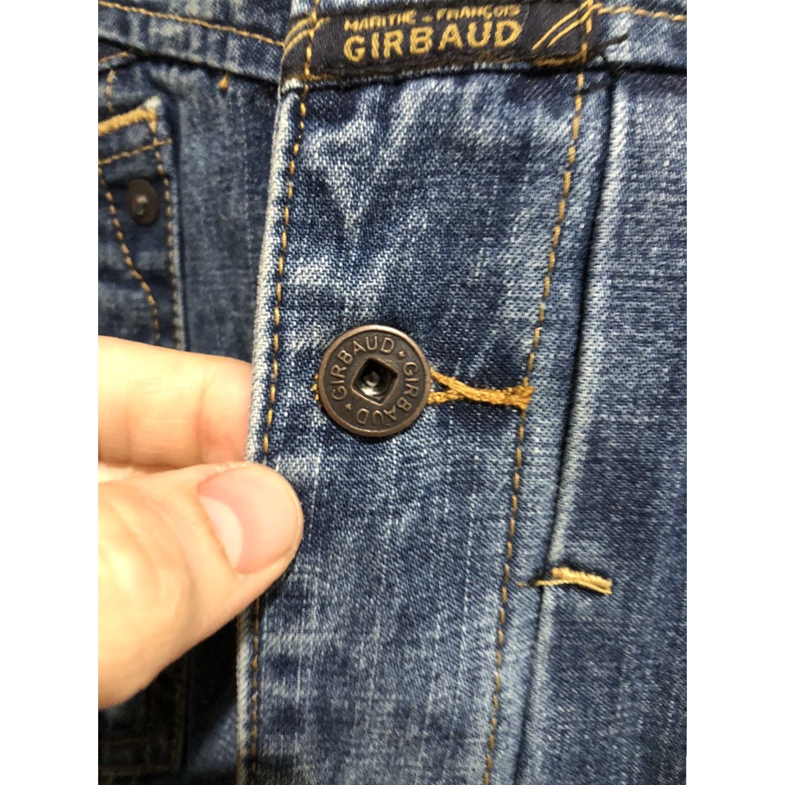 Denime VINTAGE Marithe Francois Girbaud X Front Blue Denim Jean Jacket 3XL NWT Men's Jacket Size US 39 - 6 Thumbnail