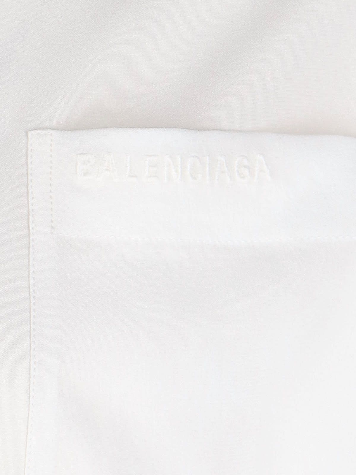 Balenciaga o1bcso1str1124 Fluid Blouse Shirt in White Size XS / US 0-2 / IT 36-38 - 3 Thumbnail