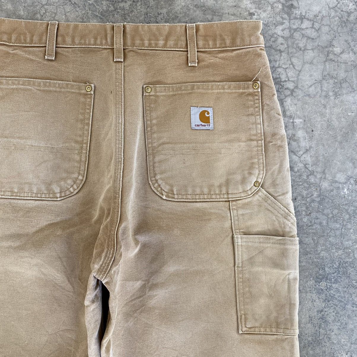 Carhartt Vintage Carhartt Double Knee Faded Tan Carpenter Work Pants Size US 32 / EU 48 - 18 Thumbnail