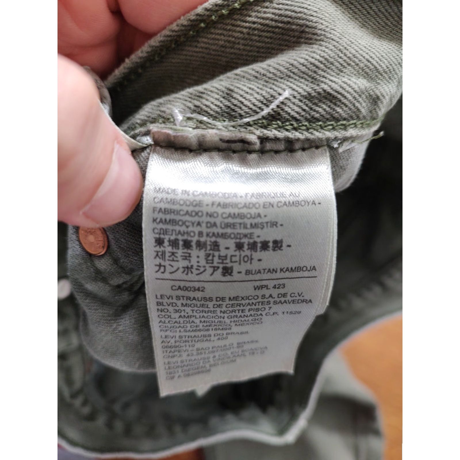 Levi's VINTAGE Levi's 501 Jeans Mens Fit 31x29 Green Original Fit Button Fly Straight Leg Size US 31 - 4 Thumbnail