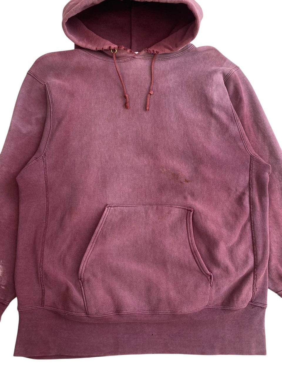 Champion Vintage 90’s Champion Reverse Weave Sunfaded Thrashed Hoodie Size US L / EU 52-54 / 3 - 3 Thumbnail