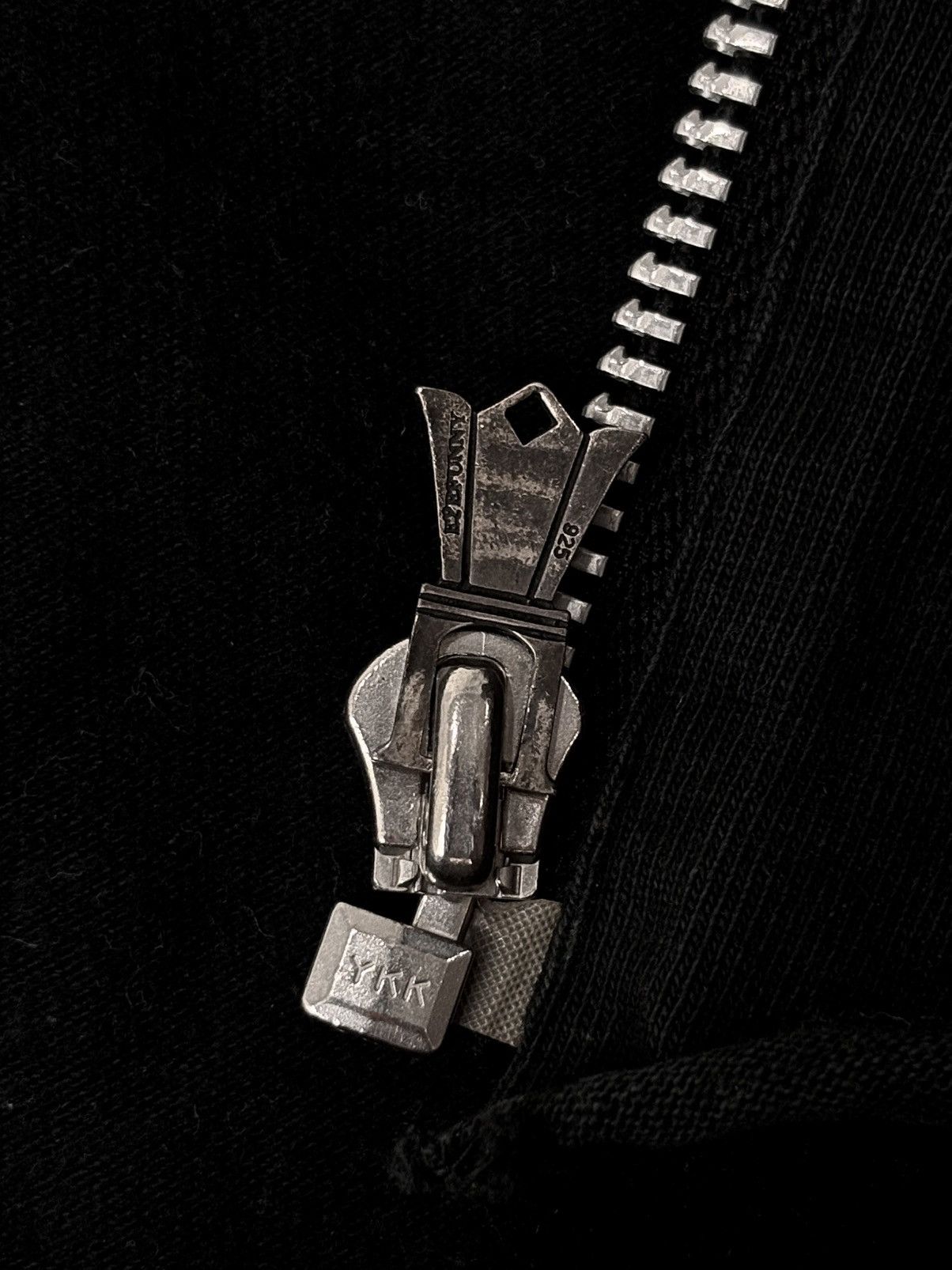 EYEFUNNY Eyefunny .925 Silver Black Cotton Zip Jacket Size US S / EU 44-46 / 1 - 13 Thumbnail