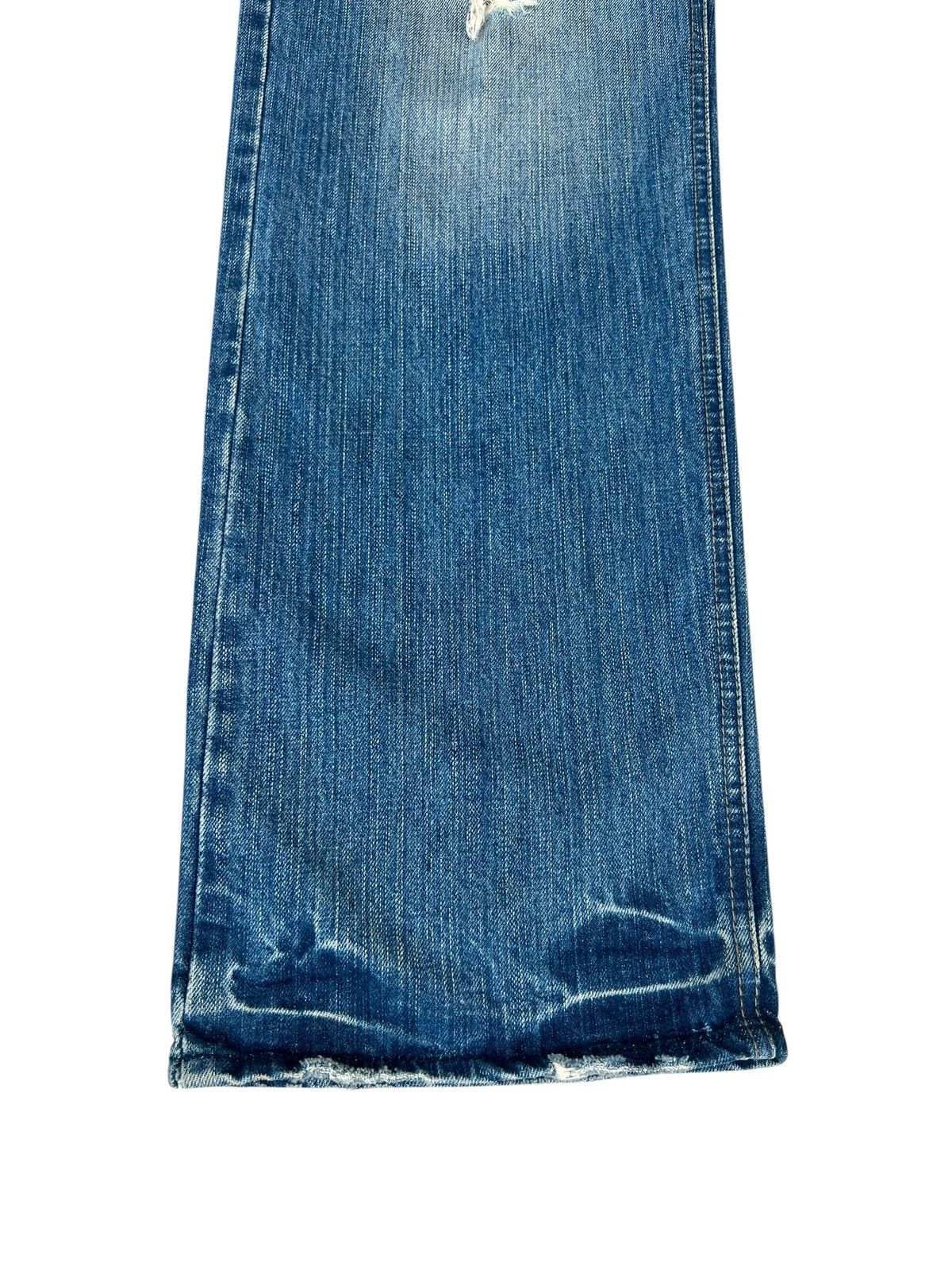 Vintage Vintage Global Work Ortega Embroidery Rips Distressed Denim Size US 31 - 10 Thumbnail