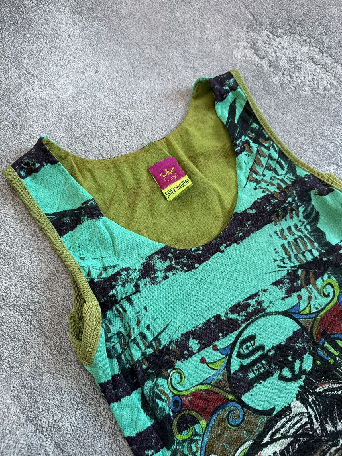 Jean Paul Gaultier Save the queen M/size Mesh top tank retro shirts avantgarde Size M / US 6-8 / IT 42-44 - 10 Thumbnail