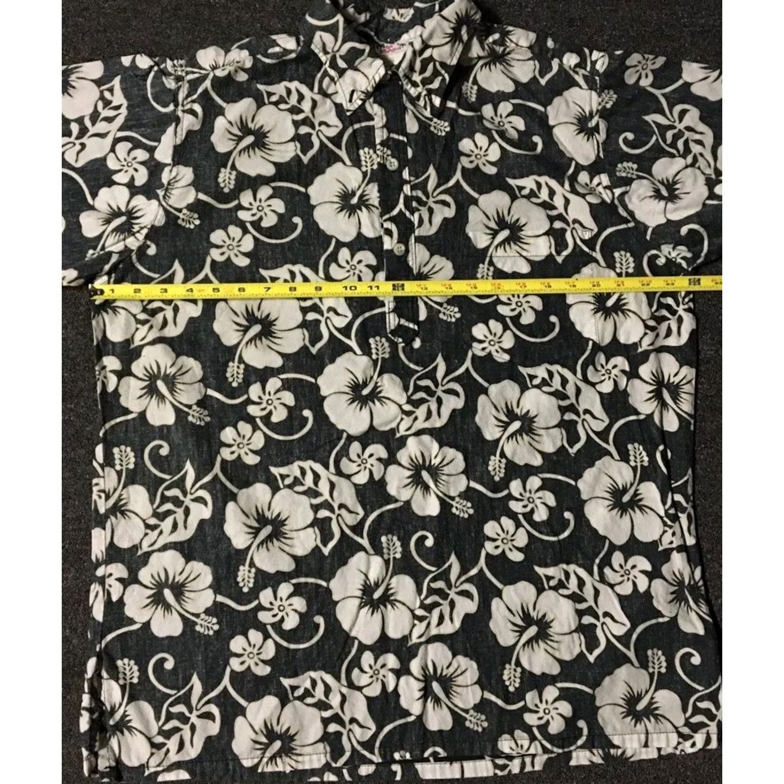 Vintage VINTAGE Floral Hawaiian Shirt L USA Beach Surf Abstract Art Flower AOP OP TC 80s 90s Go Barefoot Button-Up Short Sleeve Blues Mens Shirt Size US L / EU 52-54 / 3 - 4 Thumbnail