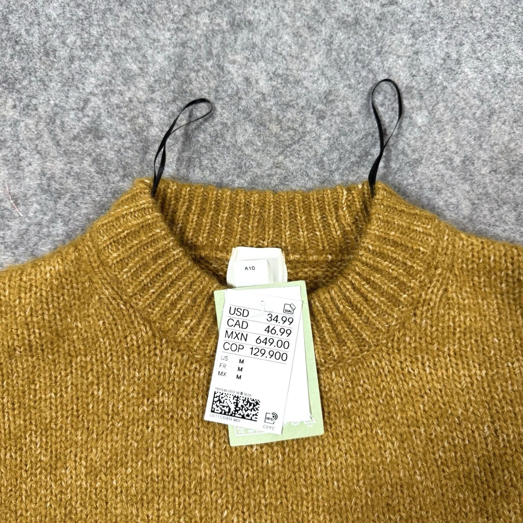 H&M H&M Cropped Crew Long Sleeve Sweater Womens Size M Yellow Size M / US 6-8 / IT 42-44 - 3 Thumbnail