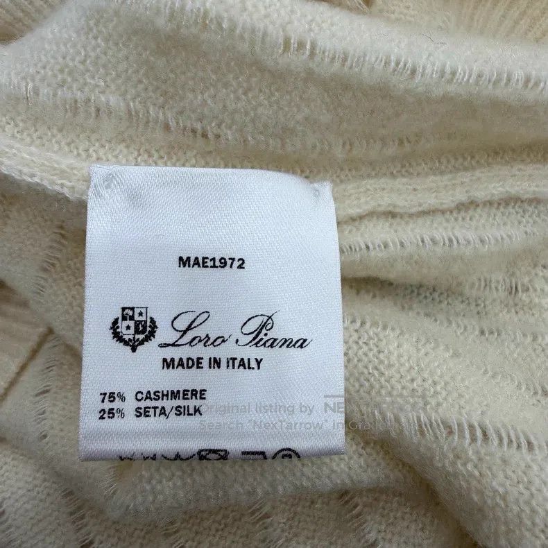 Loro Piana Loro Piana Ivory Stripe Knit Cashmere Silk Set Size S / US 4 / IT 40 - 4 Thumbnail