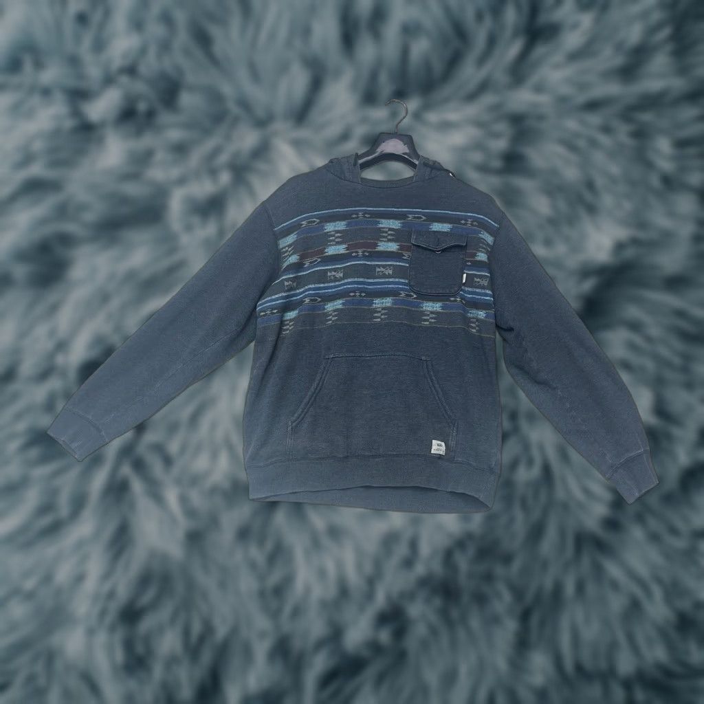 Vans VANS Off The Wall Sweatshirt Hoodie Men L Long Sleeve Front Pocket Logo Solid Blue Mens Regular Size L Size US L / EU 52-54 / 3 - 1 Thumbnail