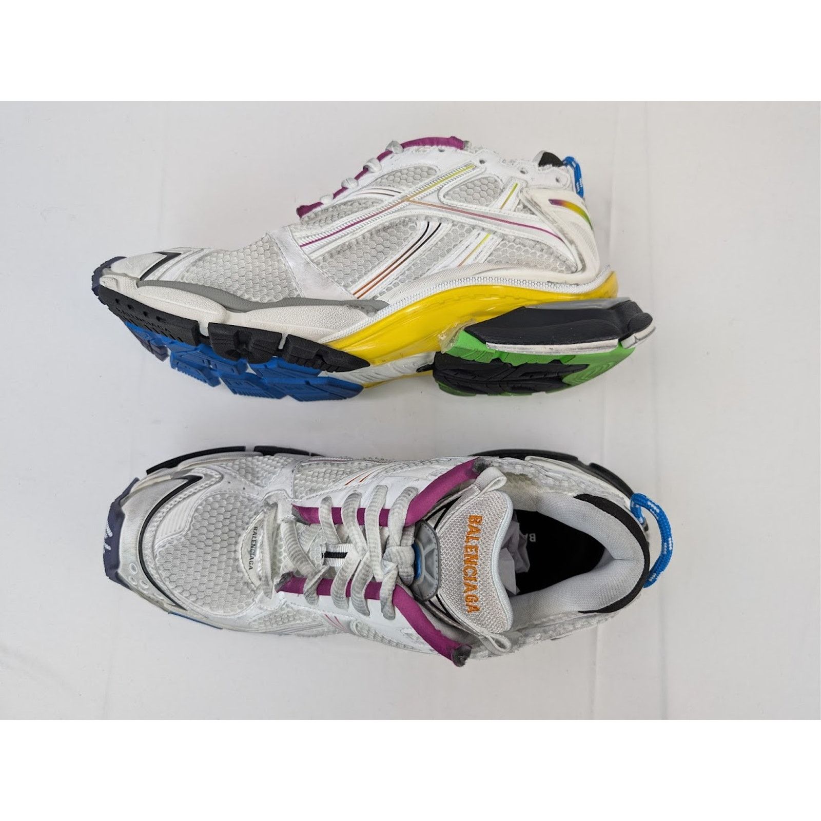 Balenciaga o1rshd1 Mesh Gardient Runner in White/Multicolor Size US 10 / EU 43 - 1 Thumbnail