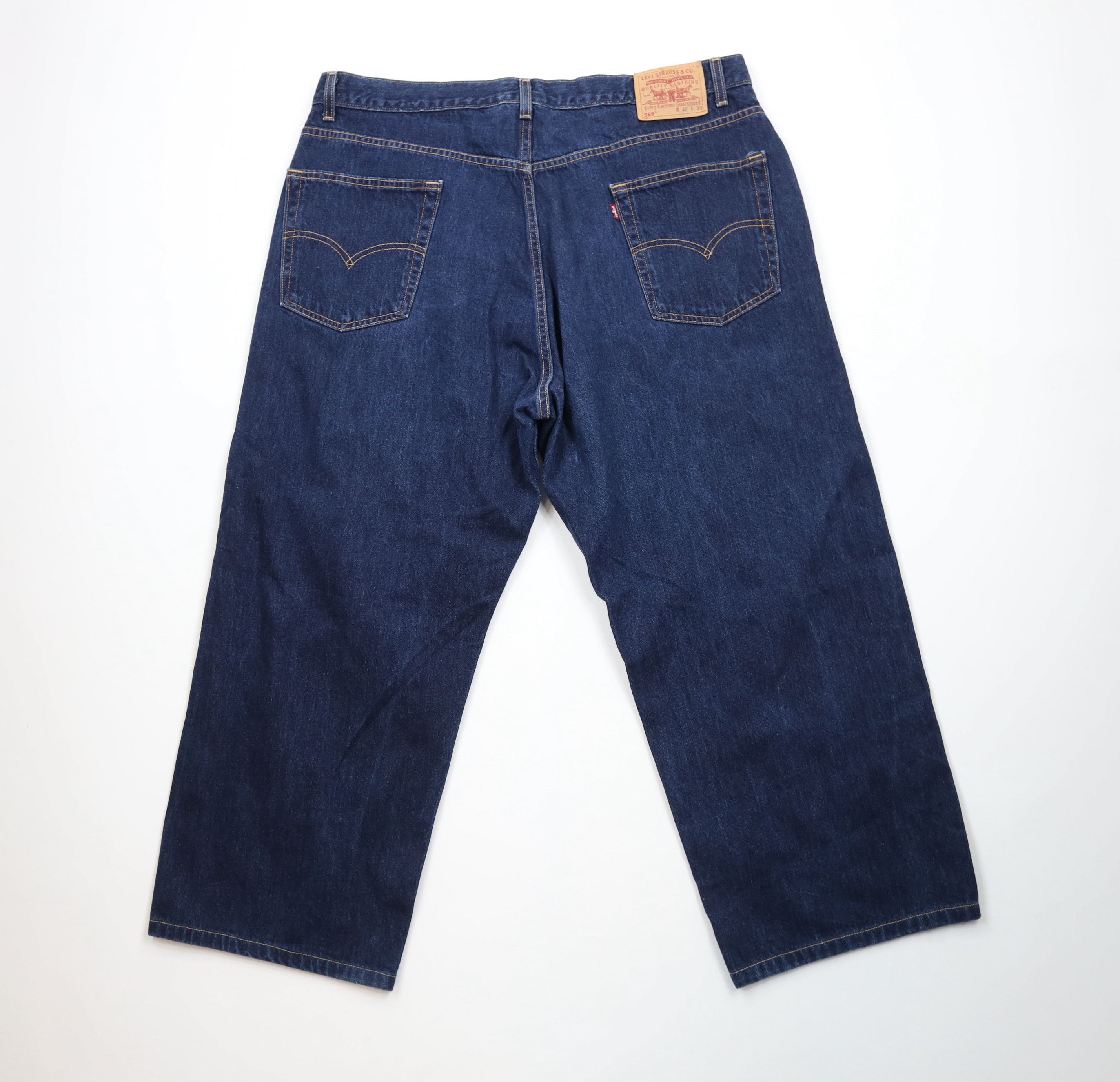 Levi's × Vintage Vintage Y2K 2002 Levis 569 Straight Wide Leg Denim Jeans Size US 41 - 11 Thumbnail