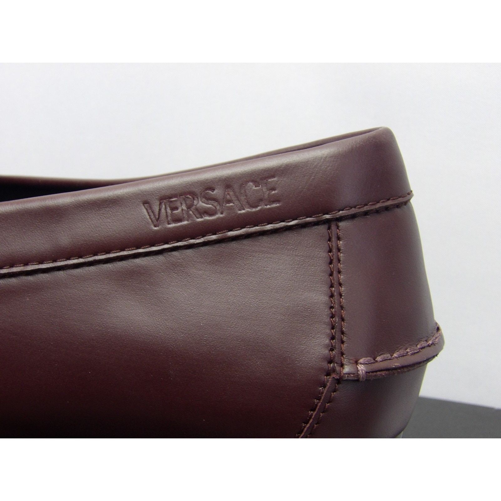 Versace VERSACE BROWN LEATHER GOLD MEDUSA HEAD LOGO LOAFERS 43.5 Size US 10.5 / EU 43-44 - 6 Thumbnail