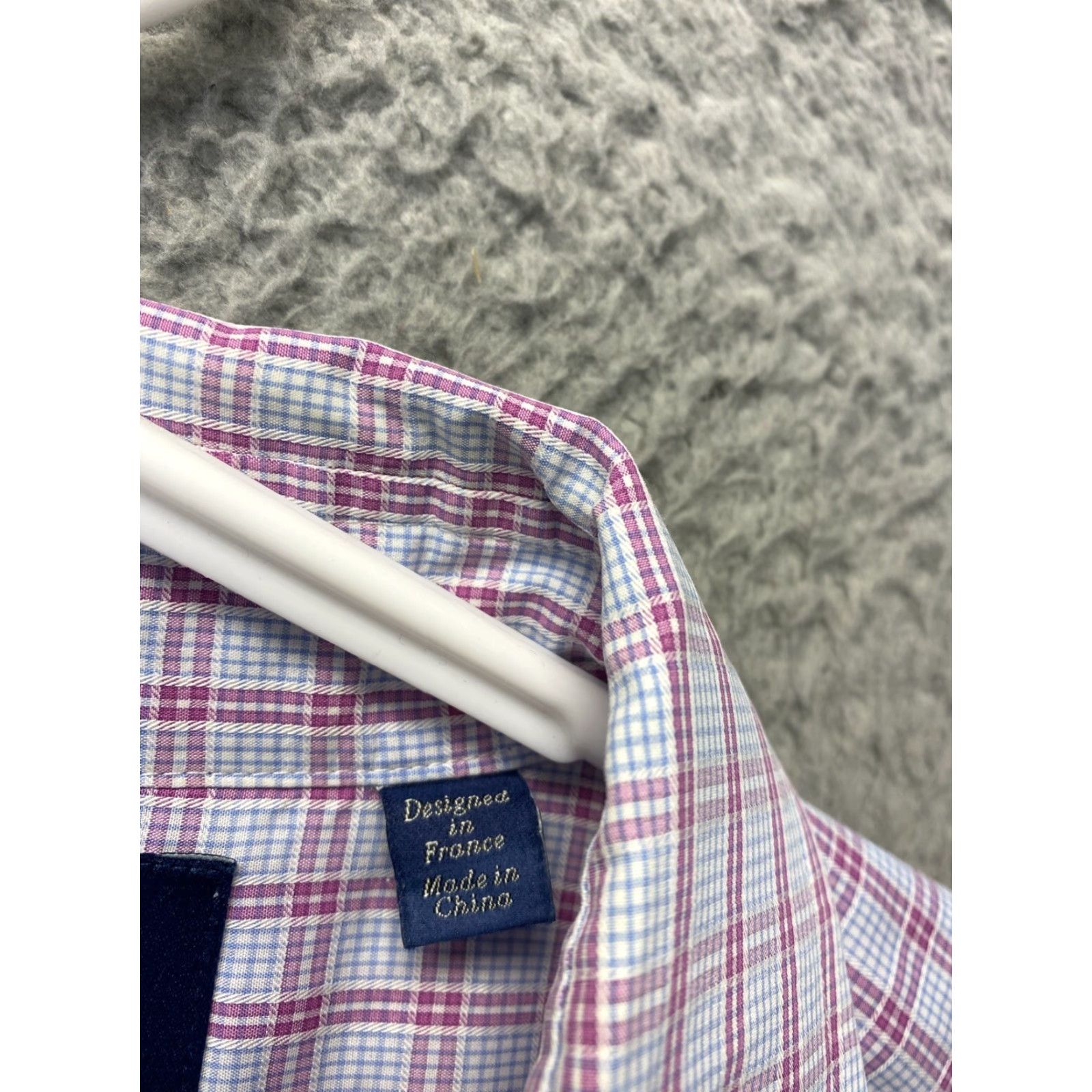 Faconnable Façonnable Shirt Mens Size L Pink Plaid Casual Button Up Long Sleeve /73-74 Size US L / EU 52-54 / 3 - 6 Thumbnail