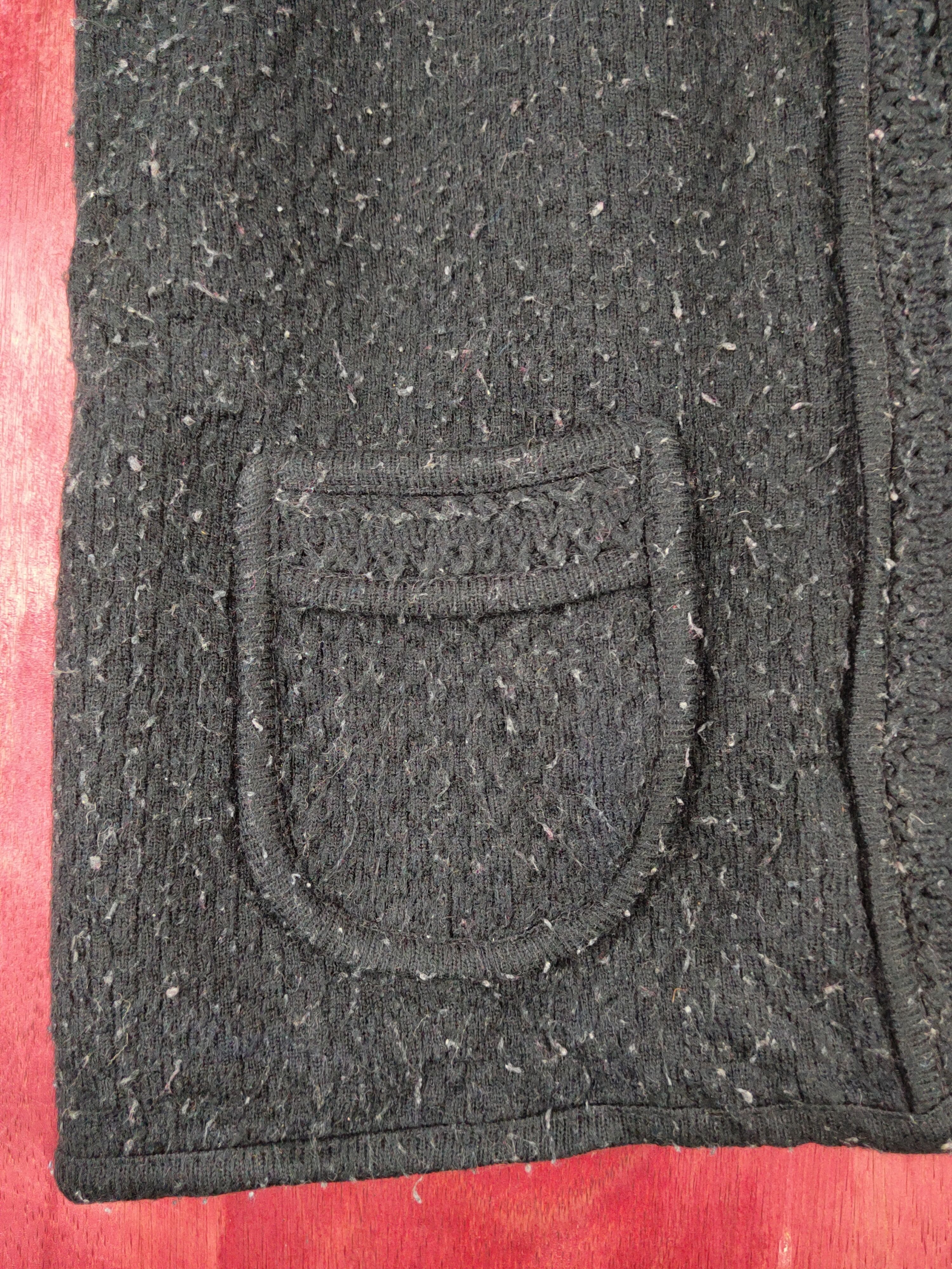 Homespun Knitwear × Japanese Brand × Vintage Japanese Brand vintage fleece Black Knitwear Vests #S1363 Size US L / EU 52-54 / 3 - 3 Thumbnail