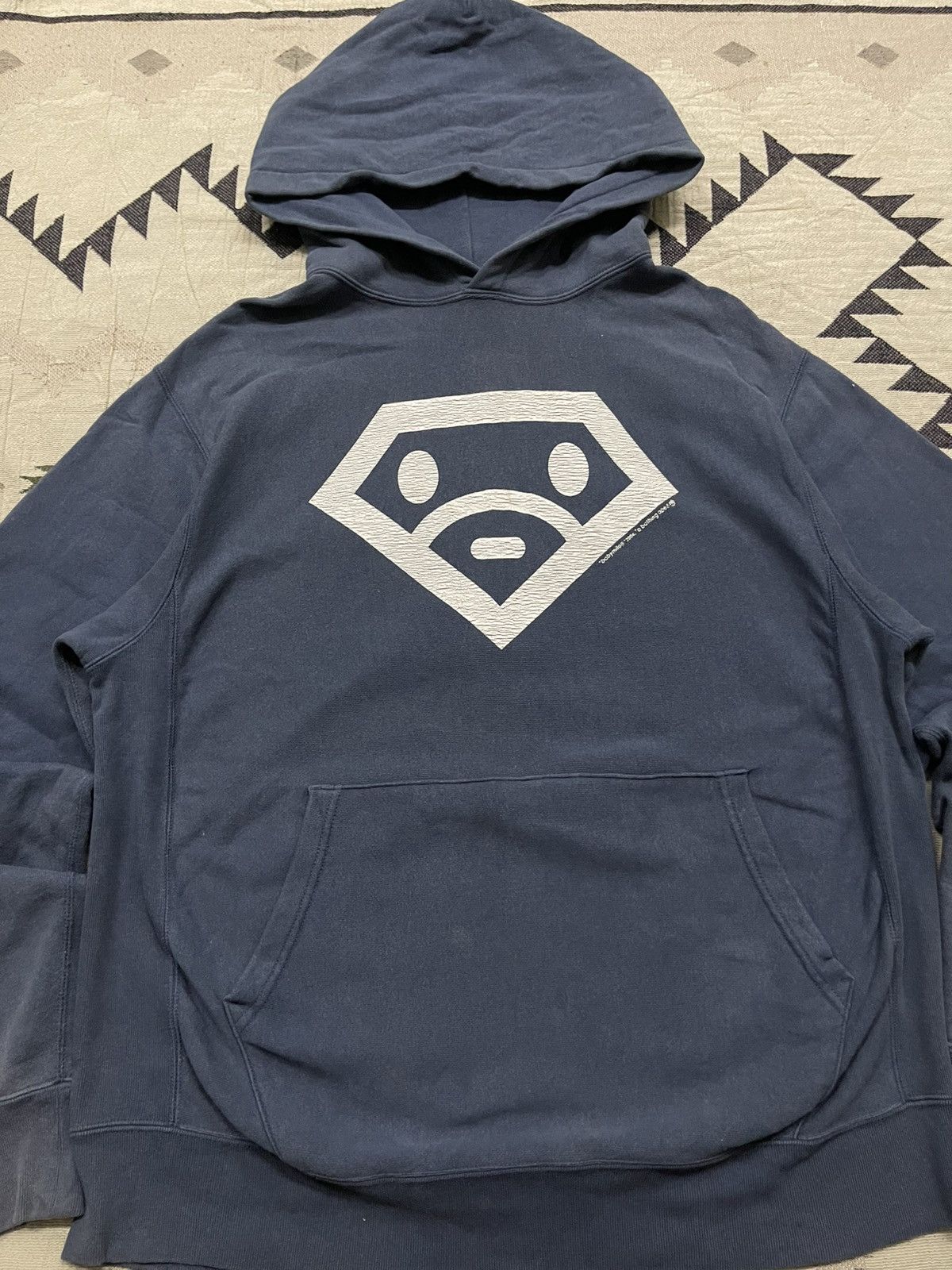 Bape 2004 BABY MILO BY A BATHING APE DIAMOND LOGO HOODIE FADED Size US M / EU 48-50 / 2 - 9 Thumbnail