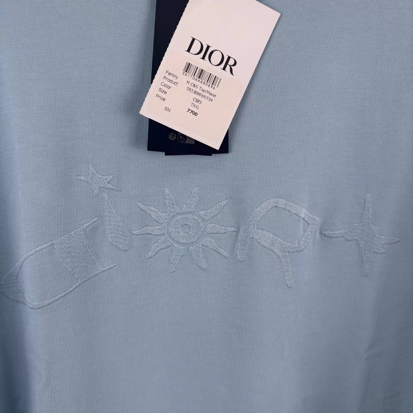 Dior Dior Embroidered Logo Relaxed Fit Short Sleeve T-Shirt XXL Size US XXL / EU 58 / 5 - 4 Thumbnail
