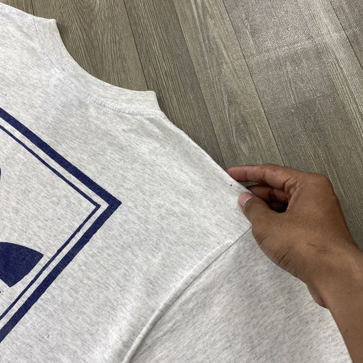Adidas 🇺🇸1980s Vintage Adidas USA Trefoil Big Logo Spell Out Tee Size US M / EU 48-50 / 2 - 11 Thumbnail