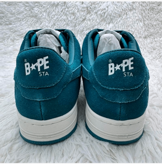 Bape A Bathing Ape Bapesta Low Teal Suede Sneakers Size US 9 / EU 42 - 5 Thumbnail