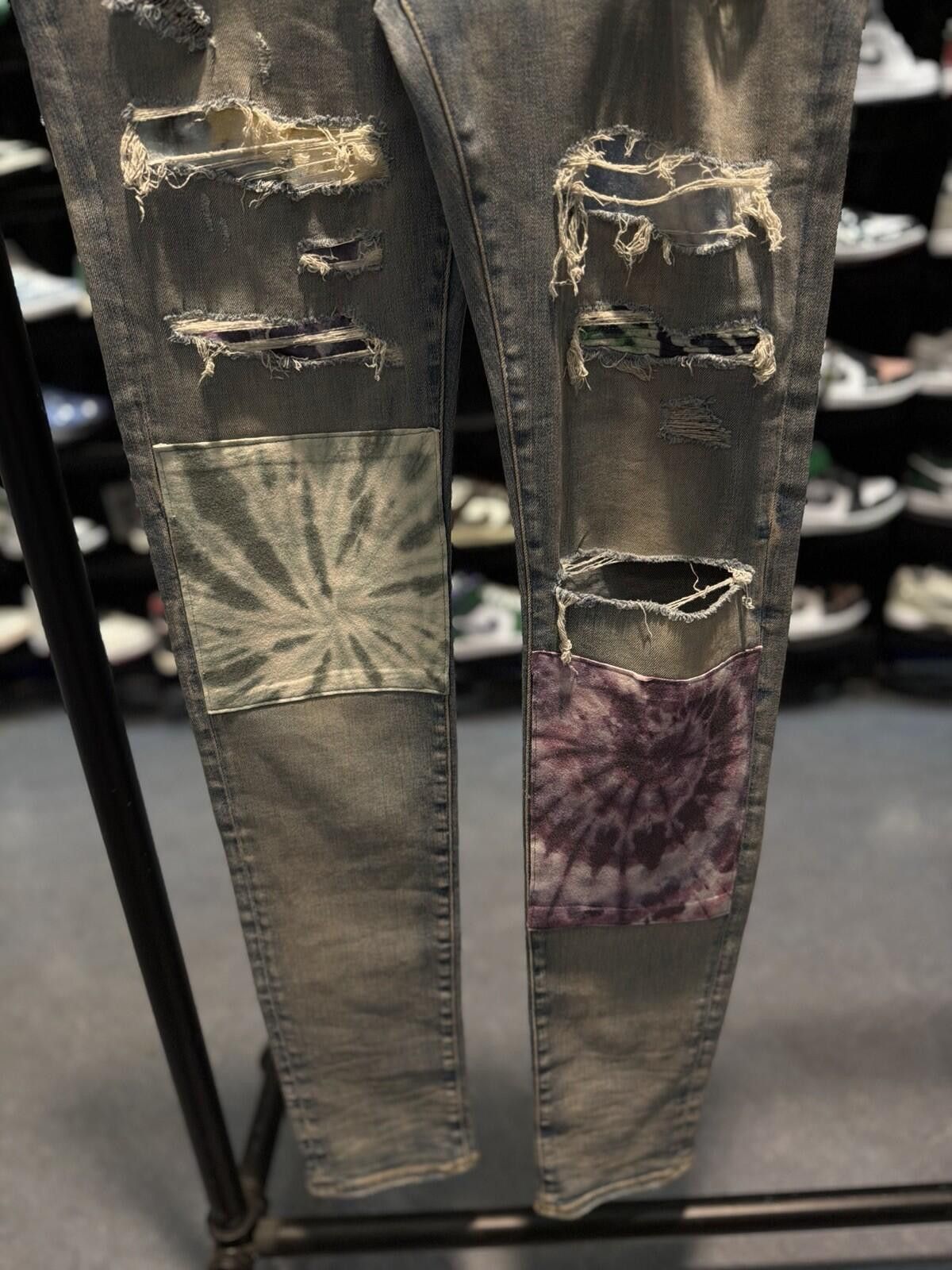 Amiri Size 33 - Amiri Blue PatchWork Design Jeans 100% Authentic Size US 33 - 5 Thumbnail