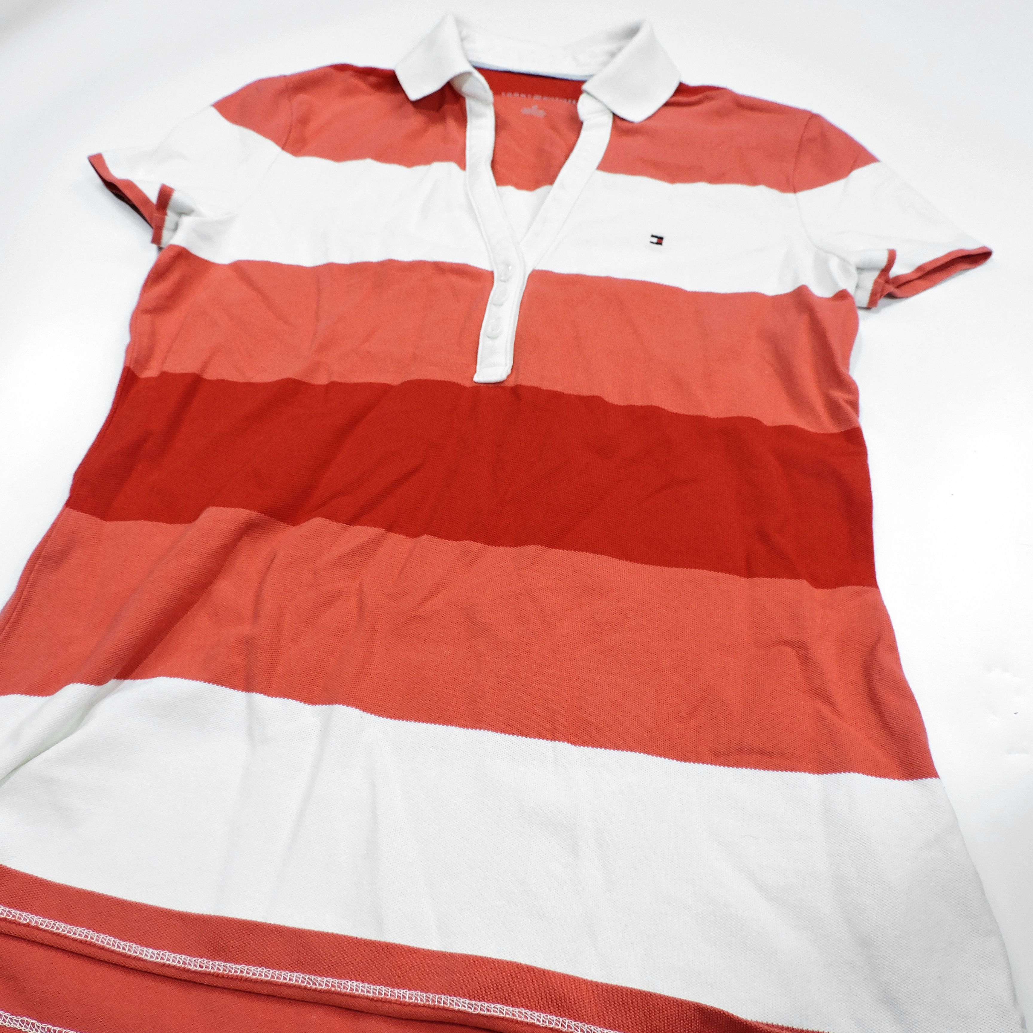 Tommy Hilfiger TOMMY HILFIGER VNECK STRIPED POLO SHIRT Size S / US 4 / IT 40 - 6 Thumbnail
