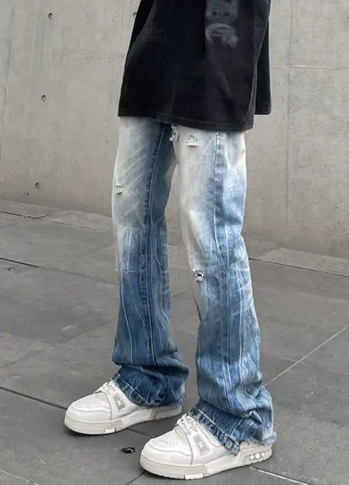 VIBE High Street Vintage Style Distress Jeans Size US 29 - 3 Thumbnail