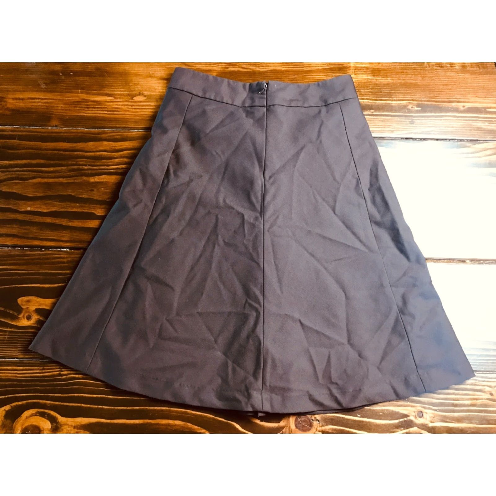 Merona Merona Women's Skirt Size 8 Brown A-Line Back Zip Casual Size 30" / US 8 / IT 44 - 2 Thumbnail