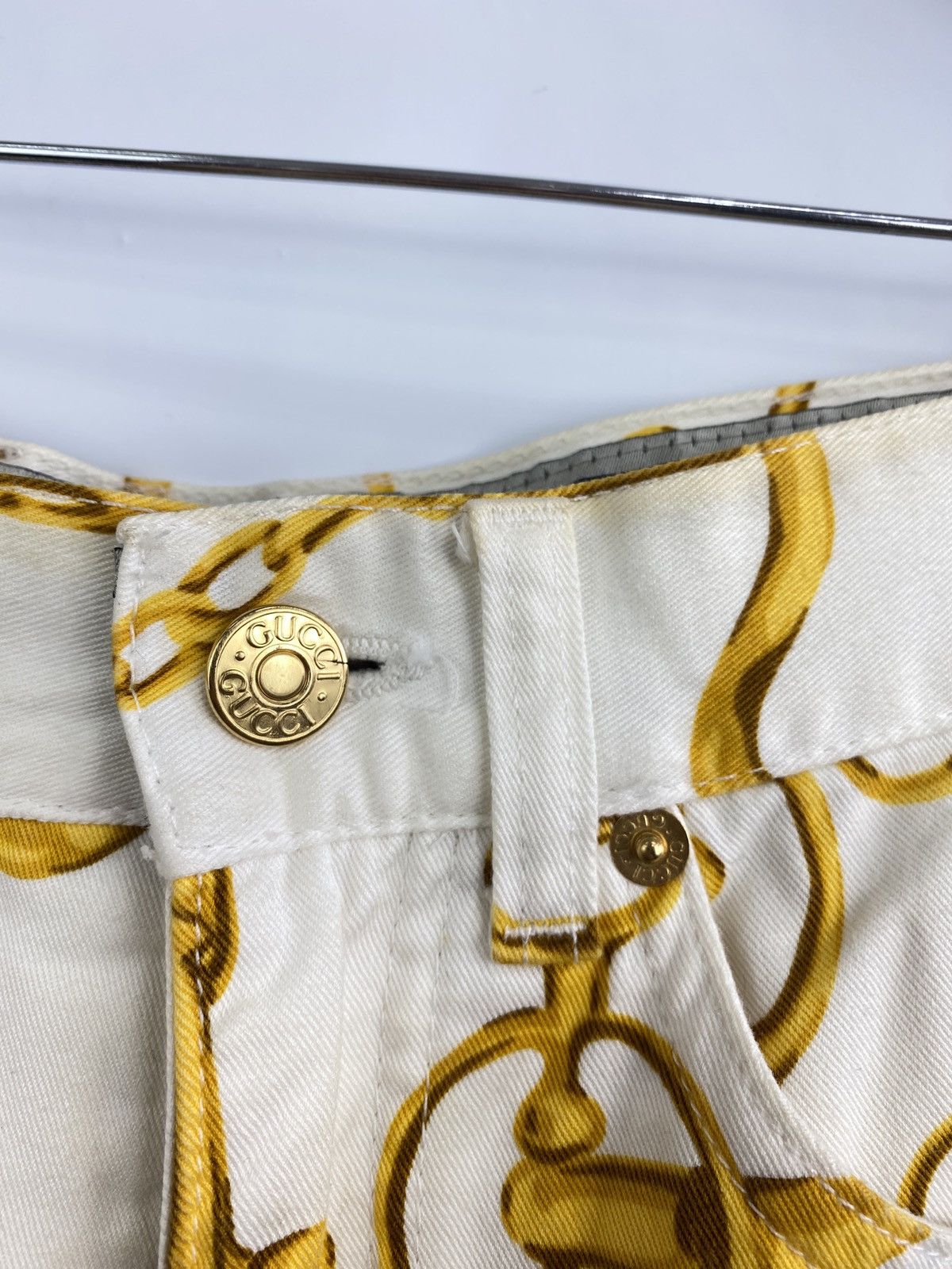 Gucci Vintage 1990 Gucci Horsebit High Waisted Coral Jeans Retro Size 30" / US 8 / IT 44 - 4 Thumbnail