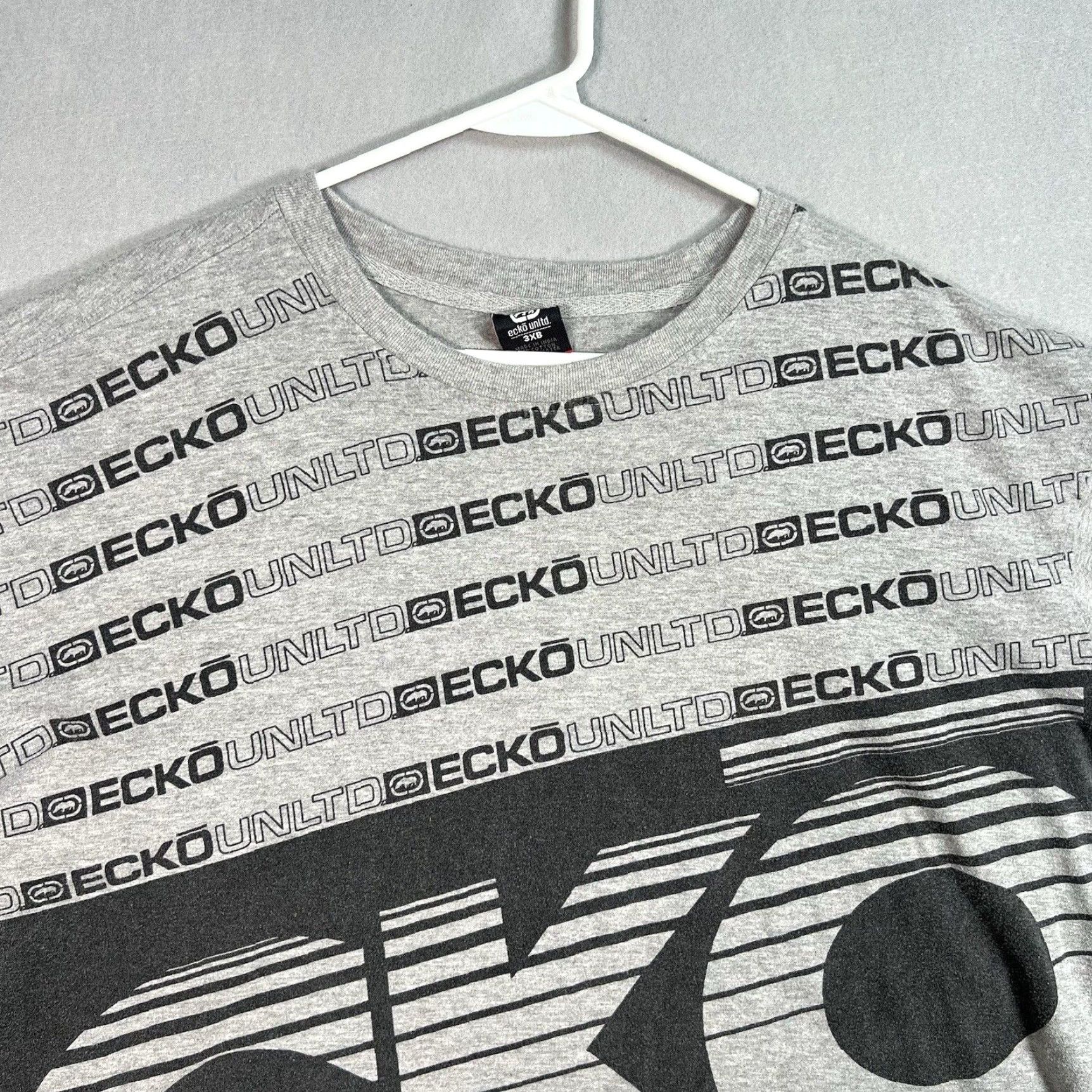Vintage VINTAGE Ecko Unlimited T Shirt Gray Mens Big 3X 2000s Y2K All Over Print Graphic Tee Shirt Size US XXL / EU 58 / 5 - 4 Thumbnail