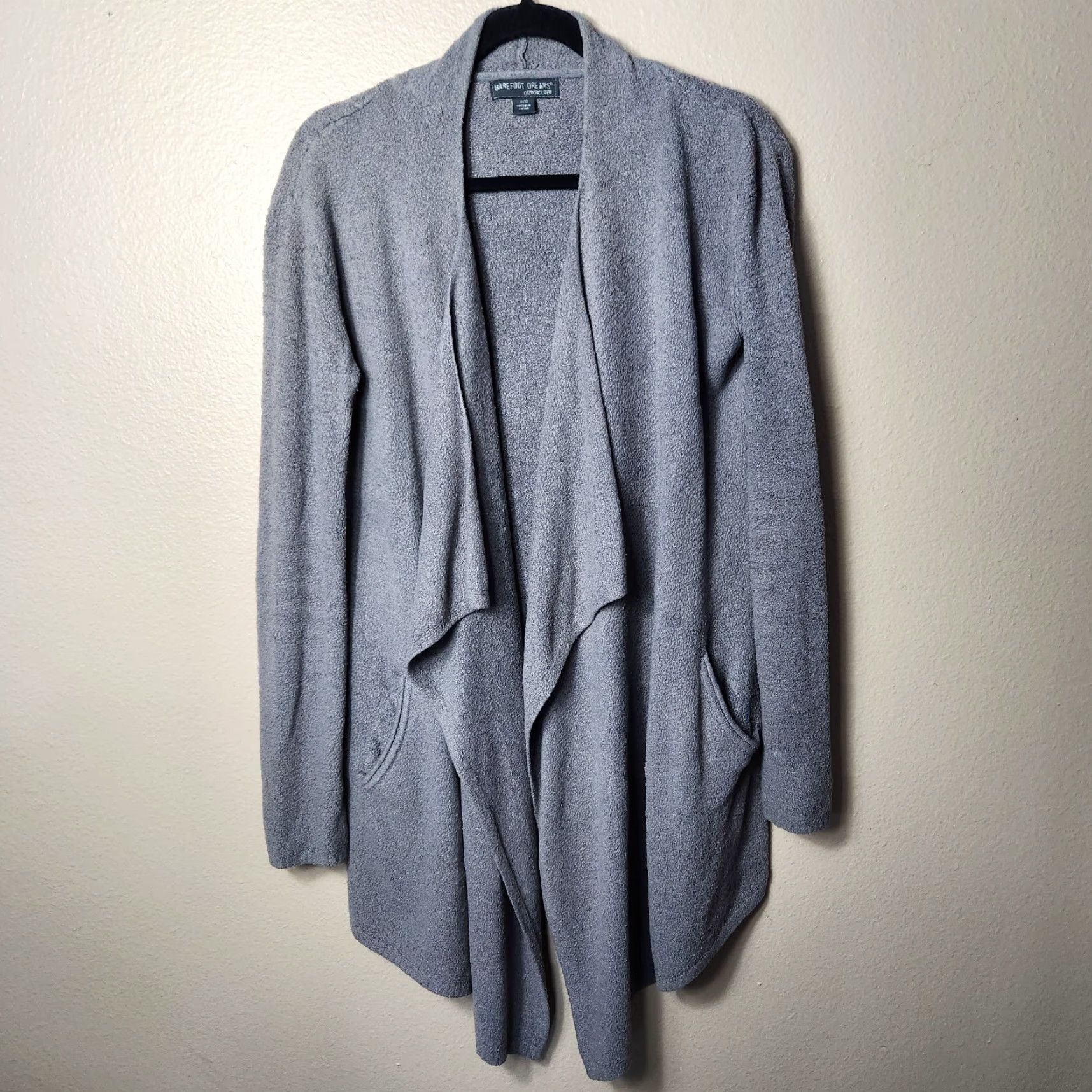 Vintage Barefoot Dreams CozyChic Lite Island Wrap Gray-Size S/M Shirt Women XS? Size S / US 4 / IT 40 - 2 Thumbnail