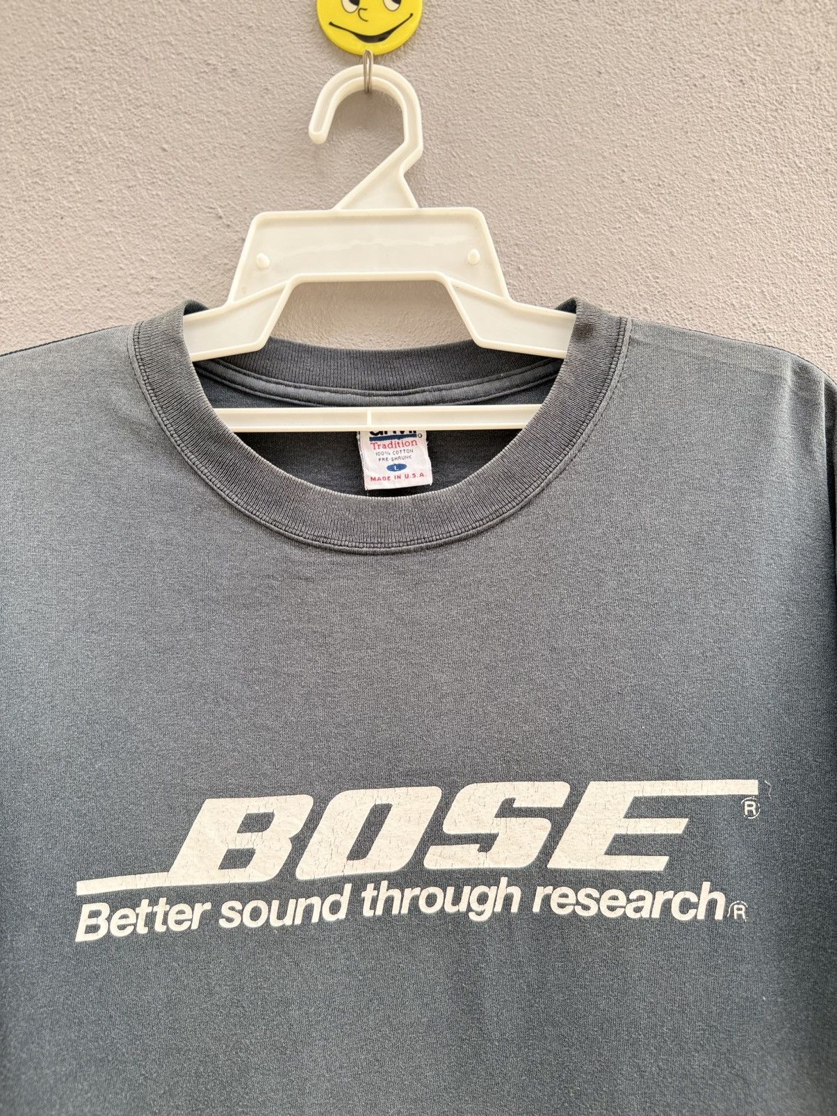 Sony Thrashed Vintage 90s Bose Batter Sound Through Research Tee Size US L / EU 52-54 / 3 - 2 Thumbnail
