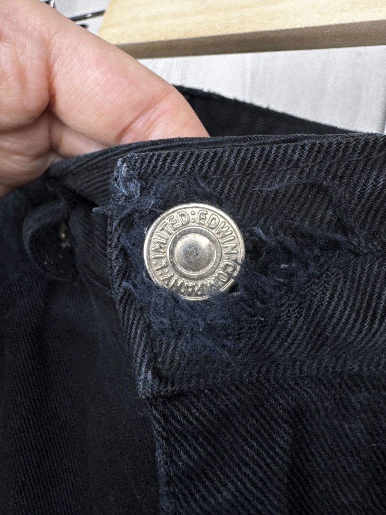 Edwin JeansEdwin international black distressed denim jeans japan Size US 30 / EU 46 - 7 Thumbnail