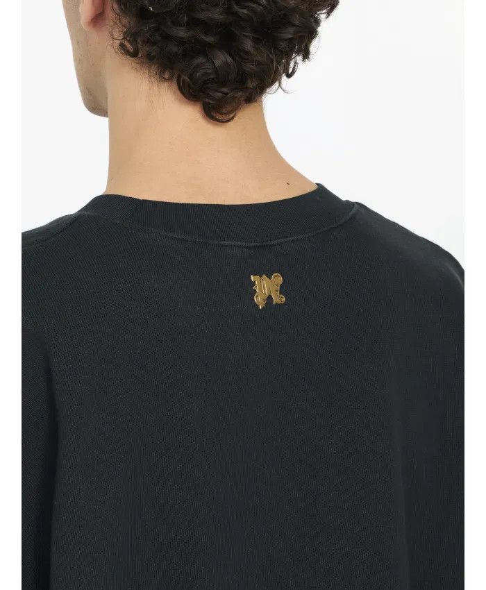 Palm Angels o1y0325 Logo Crewneck Sweatshirt in Black Size US L / EU 52-54 / 3 - 5 Thumbnail