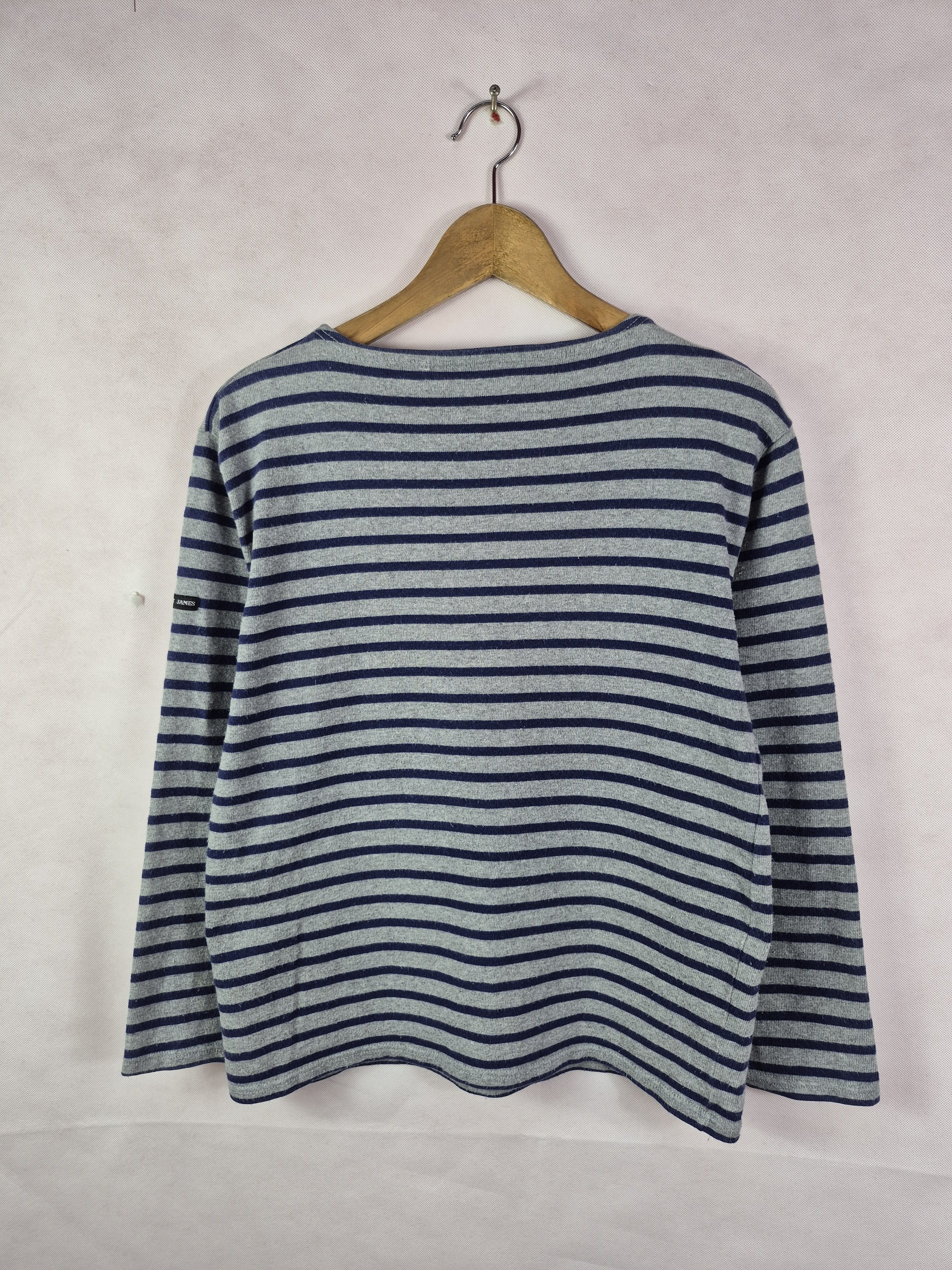 Saint James 🔥 Saint James Grey Stripes Sailor Longsleeves Tee Size US S / EU 44-46 / 1 - 6 Thumbnail
