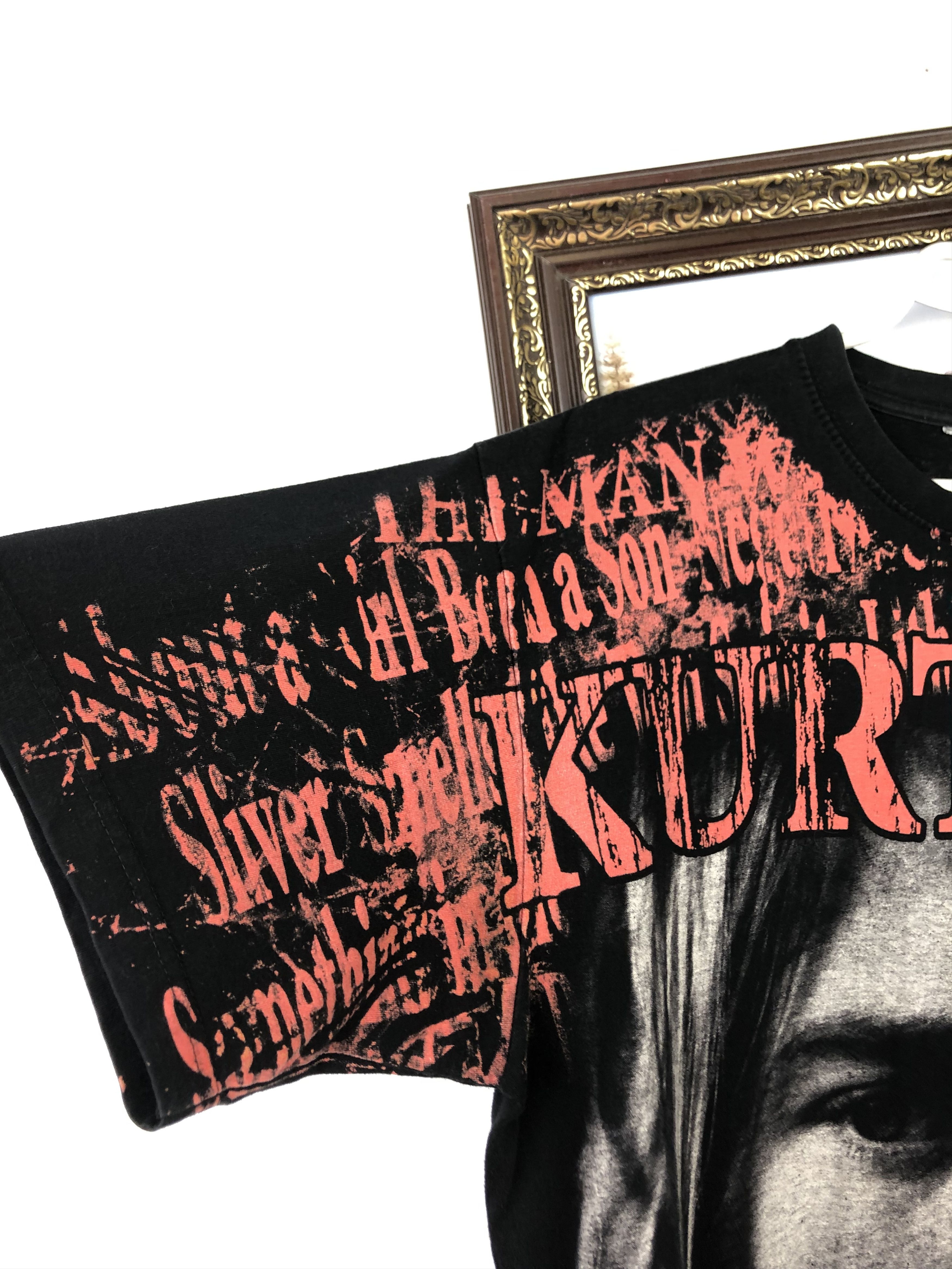 Band Tees Vintage Over Print Curt Cobain Tee Shirt Band Rare Black Size US M / EU 48-50 / 2 - 5 Thumbnail