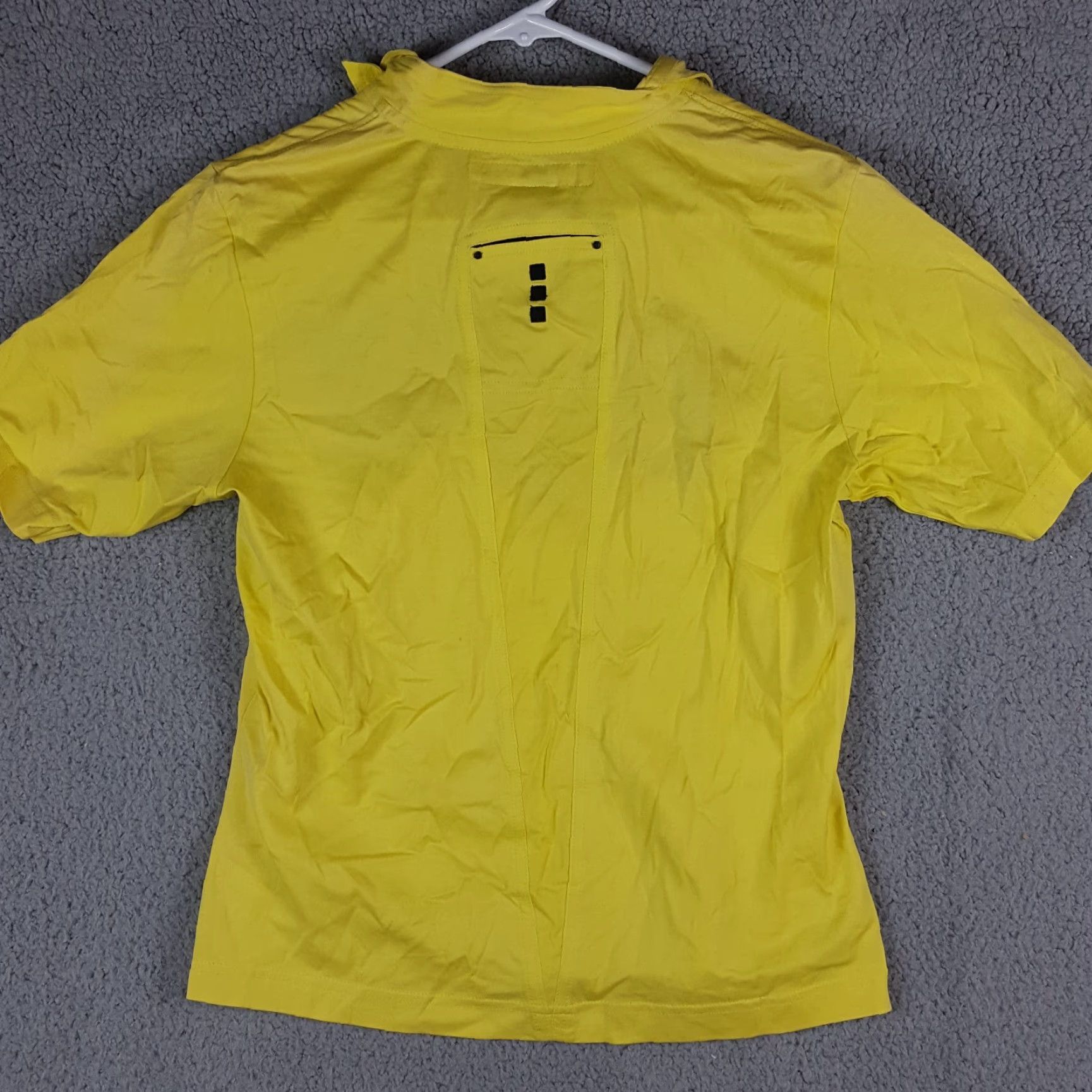 Etro VINTAGE Jamie Sadock Polo Shirt Women S Yellow 90s Golf Tennis Preppy Retro Pullover Top Short Sleeve Collared Logo Button Size S / US 4 / IT 40 - 4 Thumbnail