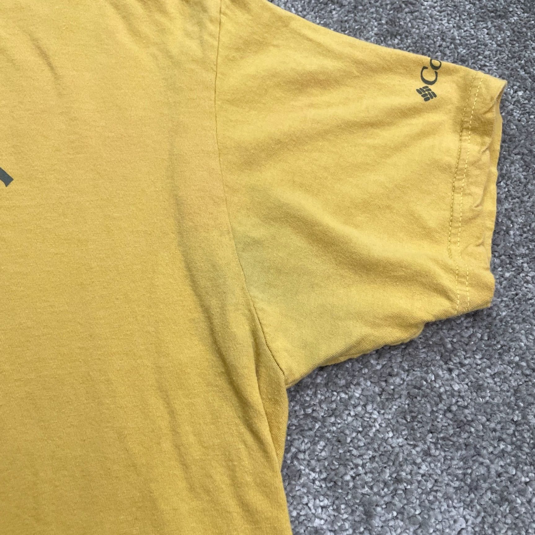 Vintage Columbia Shirt Adult Large Yellow Graphic Cotton Crew Neck Short Sleeve Logo Mens Size US L / EU 52-54 / 3 - 4 Thumbnail